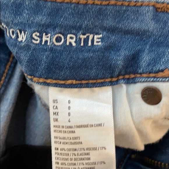 American eagle denim short shorts size 0 - Picture 3 of 3
